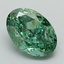 3.10 Ct. Fancy Vivid Green Oval Lab Grown Diamond