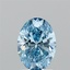 1.50 Ct. Fancy Vivid Blue Oval Lab Grown Diamond