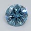 1.06 Ct. Fancy Vivid Malibu Blue Round Lab Grown Diamond