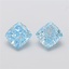3.07 Ct. Fancy Vivid Blue Cushion Lab Grown Diamond