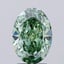 2.28 Ct. Fancy Vivid Green Oval Lab Grown Diamond
