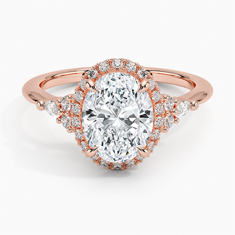 14K Rose Gold Nadia Halo Diamond Ring (1/4 ct. tw.)