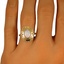 The Tarika Ring, smallzoomed in top view on a hand