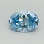 0.61 Ct. Fancy Vivid Blue Oval Lab Grown Diamond