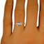 The Dagwood Ring, smallzoomed in top view on a hand