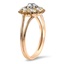 The Toby Ring, smalltop view on a hand