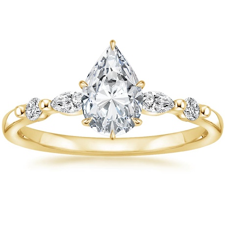 18K Yellow Gold Petite Versailles Diamond Bridal Set (3/8 ct. tw.)