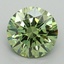 1.51 Ct. Fancy Vivid Green Round Lab Grown Diamond