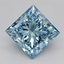 3.16 Ct. Fancy Vivid Blue Princess Lab Grown Diamond