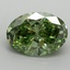 2.06 Ct. Fancy Vivid Green Oval Lab Grown Diamond