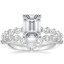 18K White Gold Luxe Marseille Diamond Ring with Tapered Milan Diamond Ring