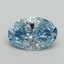 3.12 Ct. Fancy Vivid Blue Oval Lab Grown Diamond