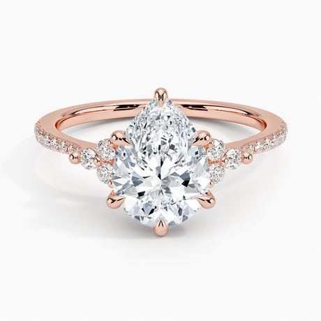 14K Rose Gold Melody Pavé Diamond Ring