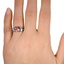 The Melita Ring, smallzoomed in top view on a hand