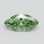 0.65 Ct. Fancy Vivid Green Marquise Lab Grown Diamond
