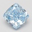 2.20 Ct. Fancy Vivid Blue Cushion Lab Grown Diamond