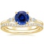 18K Yellow Gold Nadia Diamond Ring with Curved Ballad Diamond Ring (1/6 ct. tw.)
