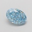3.06 Ct. Fancy Vivid Blue Oval Lab Grown Diamond
