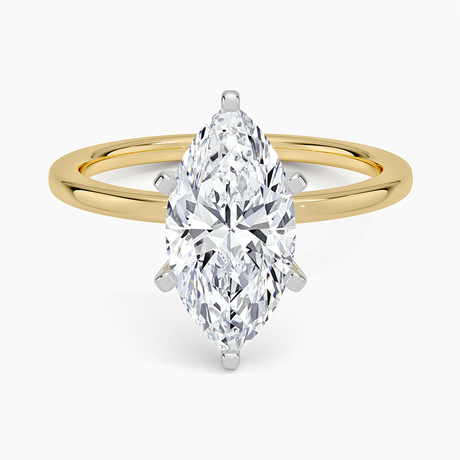 18K Yellow Gold Six-Prong Petite Comfort Fit 1.5mm Solitaire Ring