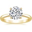 18K Yellow Gold Dawn 1.5mm Diamond Ring, smalltop view
