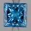 2.56 Ct. Fancy Vivid Blue Princess Lab Grown Diamond