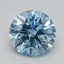 1.08 Ct. Fancy Vivid Blue Round Lab Grown Diamond