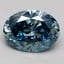 3.08 Ct. Fancy Deep Blue Oval Lab Grown Diamond