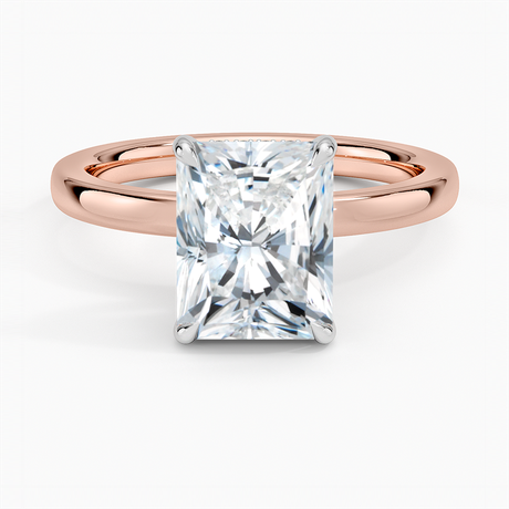 14K Rose Gold Platinum Mixed Metal Audrey 2mm Diamond Ring