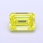 1.09 Ct. Fancy Vivid  Yellow Emerald Lab Grown Diamond