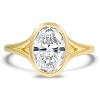 Custom Modern Solitaire Engagement Ring