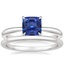 Platinum Freesia Ring with Petite Comfort Fit Wedding Ring