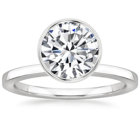 Floating Bezel Solitaire Ring