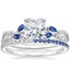 18K White Gold Luxe Willow Sapphire and Diamond Ring (1/8 ct. tw.) with Ballad Sapphire and Diamond Eternity Ring