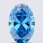 1.51 Ct. Fancy Vivid Blue Oval Lab Grown Diamond