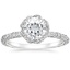 18K White Gold Nova Halo Diamond Ring (1/2 ct. tw.), smalltop view