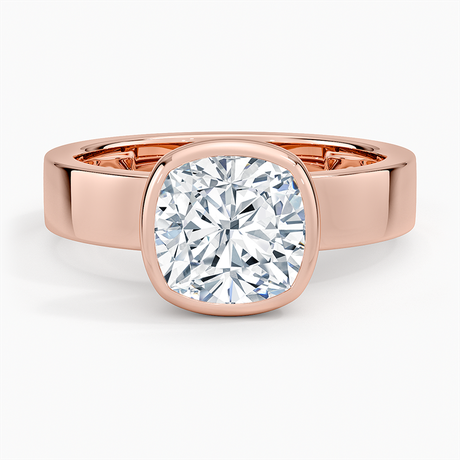 14K Rose Gold Peyton Bezel Diamond Solitaire Ring