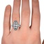 The Celenia Ring, smallzoomed in top view on a hand