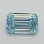 1.09 Ct. Fancy Intense Blue Emerald Lab Grown Diamond