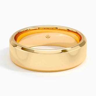 High Polish Beveled Edge Men's Wedding Ring
