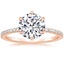 14K Rose Gold Viviana Three-Quarter Coverage Six-Prong Diamond Ring (1/3 ct. tw.), smalltop view