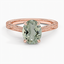14K Rose Gold Elsie Engraved Ring, smalltop view
