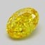 1.52 Ct. Fancy Vivid  Yellow Oval Lab Grown Diamond