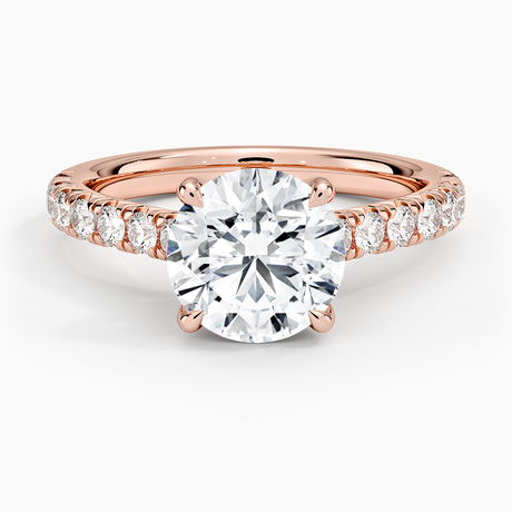 14K Rose Gold Sienna Half Coverage Diamond Ring