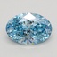 1.47 Ct. Fancy Vivid Blue Oval Lab Grown Diamond