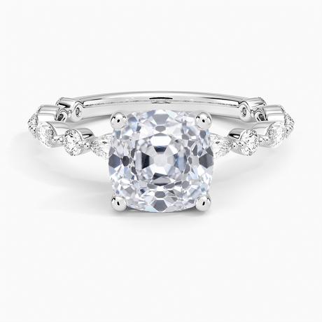 Alternating Marquise and Round Diamond Setting