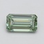 1.00 Ct. Fancy Intense Pacific Green Emerald Lab Grown Diamond