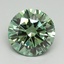 3.18 Ct. Fancy Vivid Green Round Lab Grown Diamond