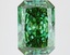 3.82 Ct. Fancy Vivid Green Radiant Lab Grown Diamond