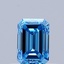 0.49 Ct. Fancy Vivid  Blue Emerald Lab Grown Diamond