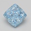 3.08 Ct. Fancy Vivid Blue Cushion Lab Grown Diamond